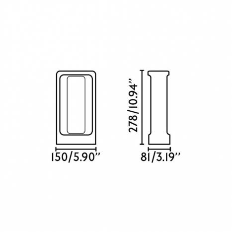 FARO Totem 6.5w LED IP55 post lamp concrete