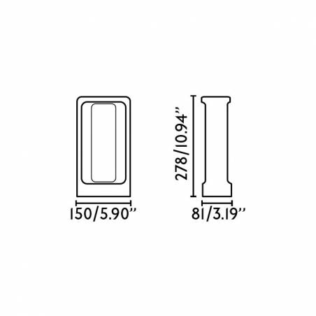 FARO Totem 6.5w LED IP55 post lamp concrete