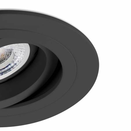 Foco empotrable Sella GU10 360° negro - Xana
