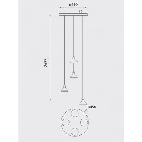 Lámpara colgante Sirio Ø45cm LED 32w - Mantra