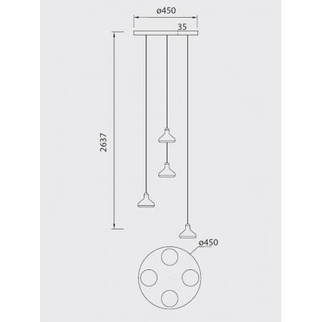 Lámpara colgante Sirio Ø45cm LED 32w - Mantra