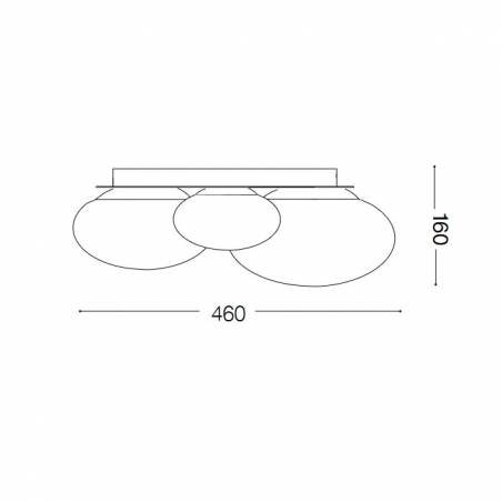 Plafón de techo Ninfea 46cm - Ideal Lux