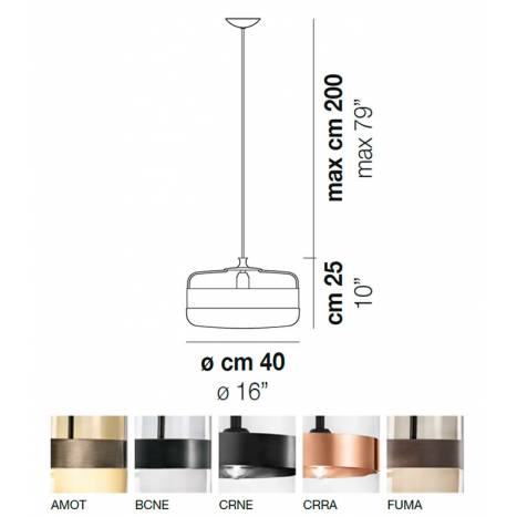 Lámpara colgante Futura SP G Ø40cm - Vistosi
