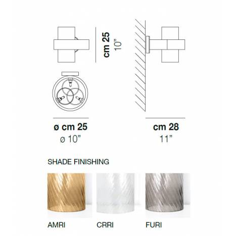 Aplique de pared Armonia AP 25 - Vistosi