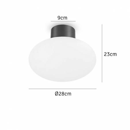 Plafón de techo Clio E27 IP44 - Ideal Lux