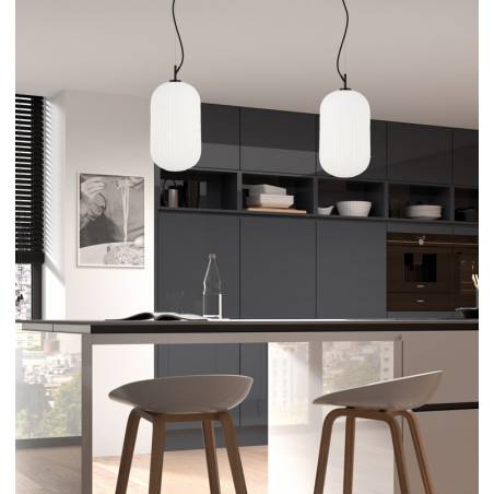 Lámpara colgante MD2195 E27 cristal ambiente - Ineslam