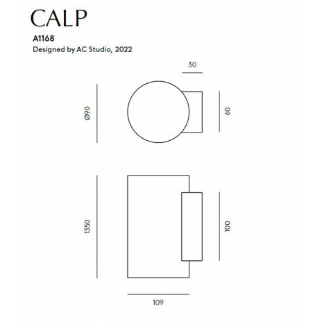 Aplique de pared Calp G9 cerámica - Aromas