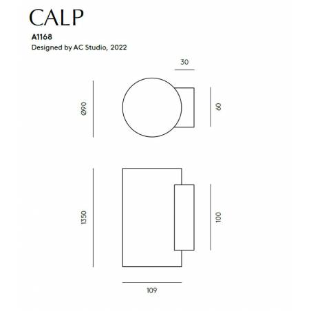 Aplique de pared Calp G9 cerámica - Aromas