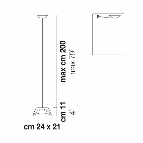 Lámpara colgante Balance SP E14 Ø24cm vidrio info - Vistosi
