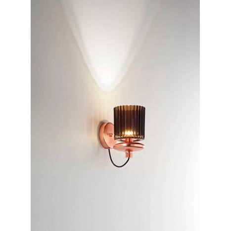 Aplique de pared Tread AP LED marron cobre - Vistosi ambiente
