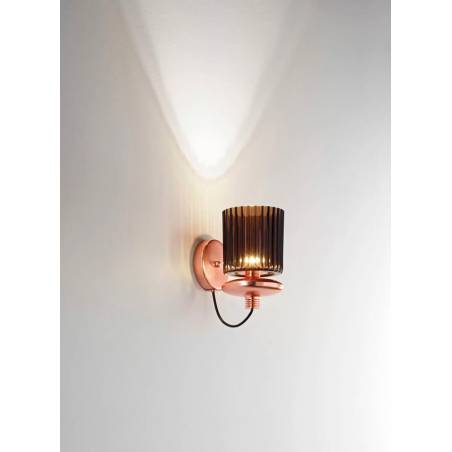 Aplique de pared Tread AP LED marron cobre - Vistosi ambiente