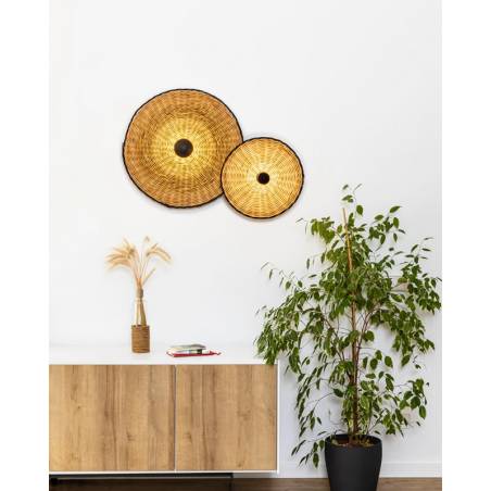 FARO Costas E27 wall/ceiling lamp rattan