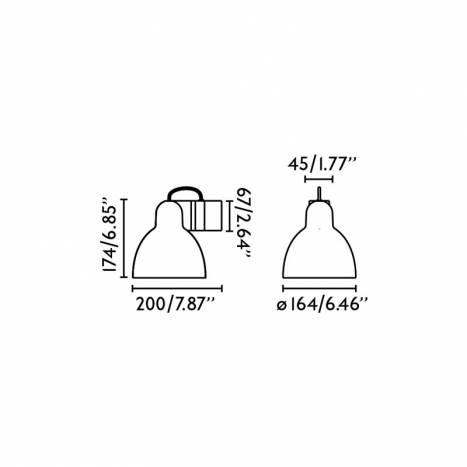 FARO Venice E27 wall lamp ceramic