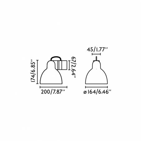 FARO Venice E27 wall lamp ceramic