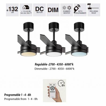 FARO Barth LED DC Ø132cm ceiling fan detail