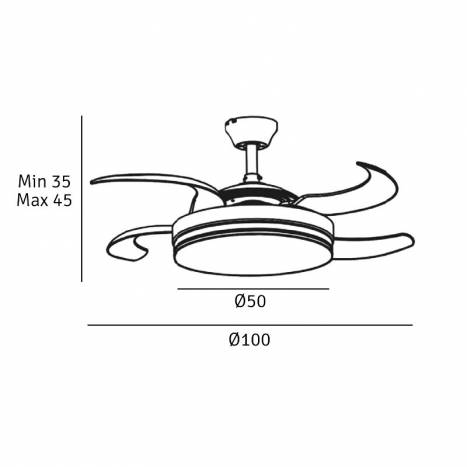 Ventilador de techo Vento LED DC Ø50cm - Schuller