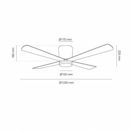 Ventilador de techo Surat LED DC Ø122cm - Cristalrecord