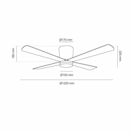 Ventilador de techo Surat LED DC Ø122cm - Cristalrecord