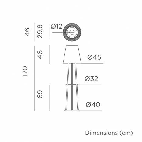 NEWGARDEN Okinawa LED Solar floor lamp