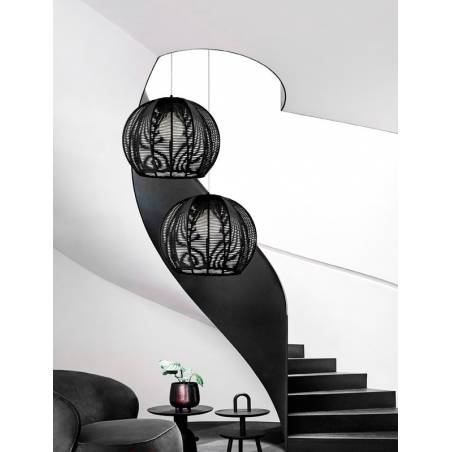 ILUSORIA Trenc 1L E27 pendant lamp cord black ambient