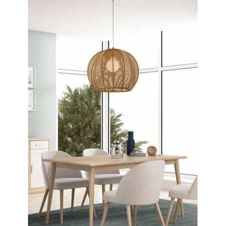 ILUSORIA Trenc 1L E27 pendant lamp cord beige ambient