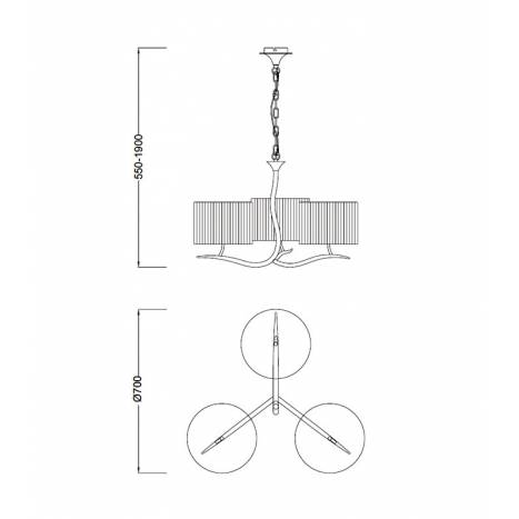 MANTRA Eve 3L pendant lamp anthracite