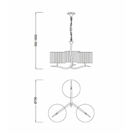 MANTRA Eve 3L pendant lamp anthracite
