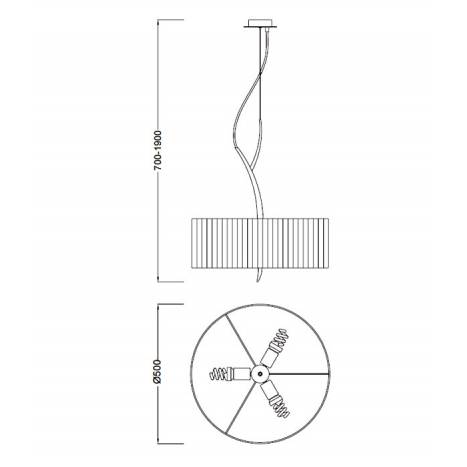 Lámpara colgante Eve Ø50cm cromo - Mantra