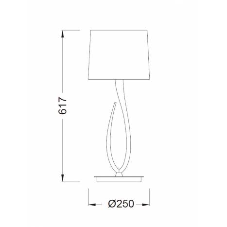 Mantra Lua table lamp 1L 61cm grey