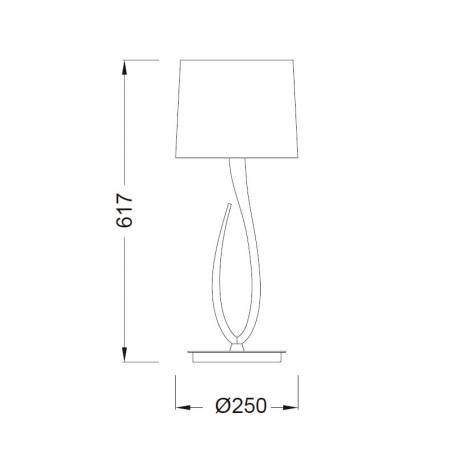 Mantra Lua table lamp 1L 61cm grey