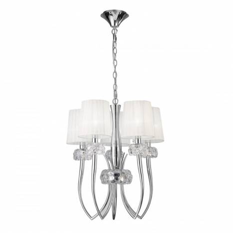 MANTRA Loewe pendant lamp 5L 50cm chrome