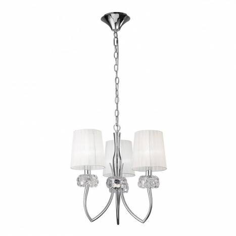 Lámpara colgante Loewe 3L E14 cromo - Mantra Lámpara colgante Loewe 3L E14 cromo - Mantra