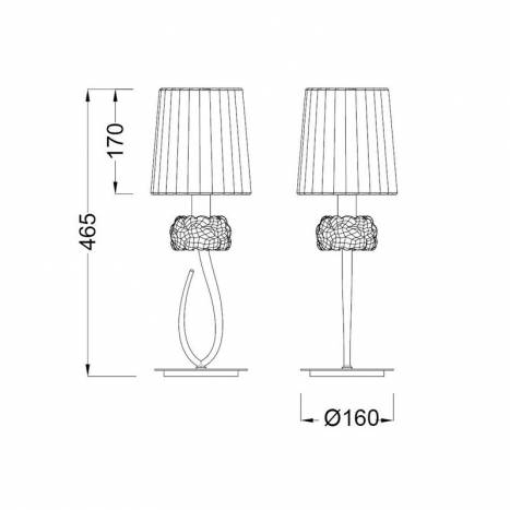 MANTRA Loewe table lamp 1L chrome