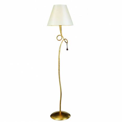 Lámpara de pie Paola 1L E27 oro + crema - Mantra