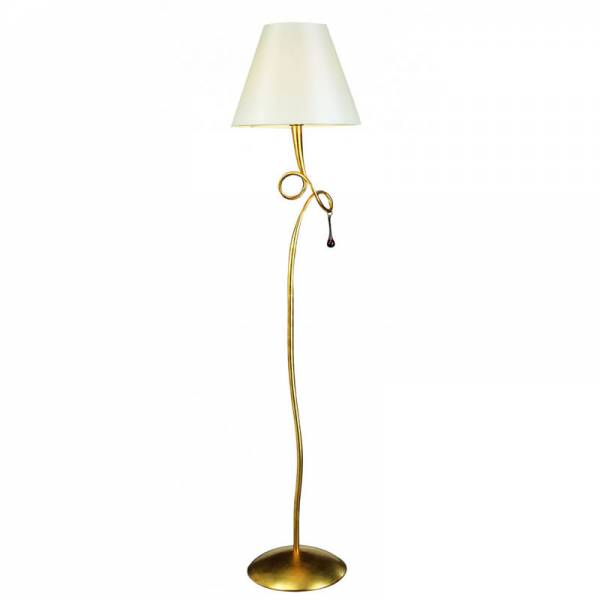 Lámpara de pie Paola 1L E27 oro + crema - Mantra