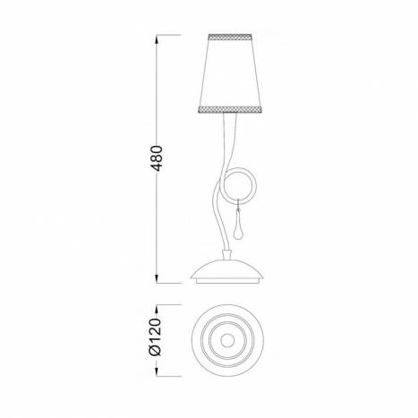 MANTRA Paola table lamp 1L E14 gold