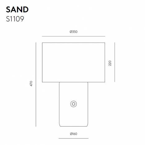 Lámpara de mesa Sand E27 terrazo - Aromas
