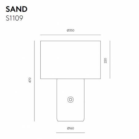 AROMAS Sand E27 table lamp dimmable
