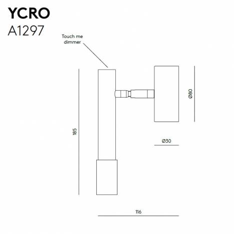 Aplique de pared Ycro LED dimmable - Aromas
