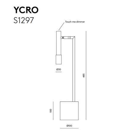 Lámpara de mesa Ycro LED dimmable - Aromas