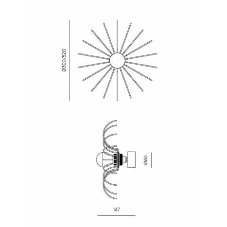 AROMAS Spider 1L E27 wall lamp