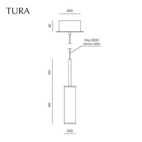 AROMAS Tura 5w LED pendant lamp