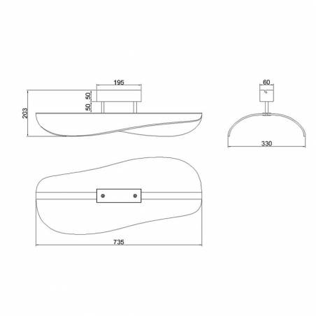 MANTRA Bianca LED ceiling lamp