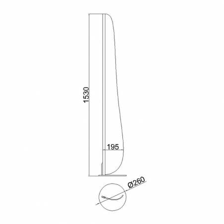 Lámpara de pie Bianca LED dimmable - Mantra