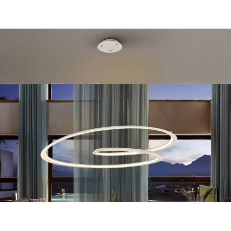 SCHULLER Looping LED 54w white pendant lamp ambient 1