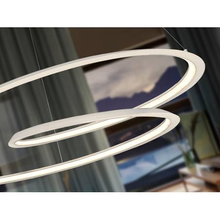 SCHULLER Looping LED 54w white pendant lamp detail