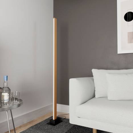 Lámpara de pie Craft LED 26w madera ambiente - Ideal Lux