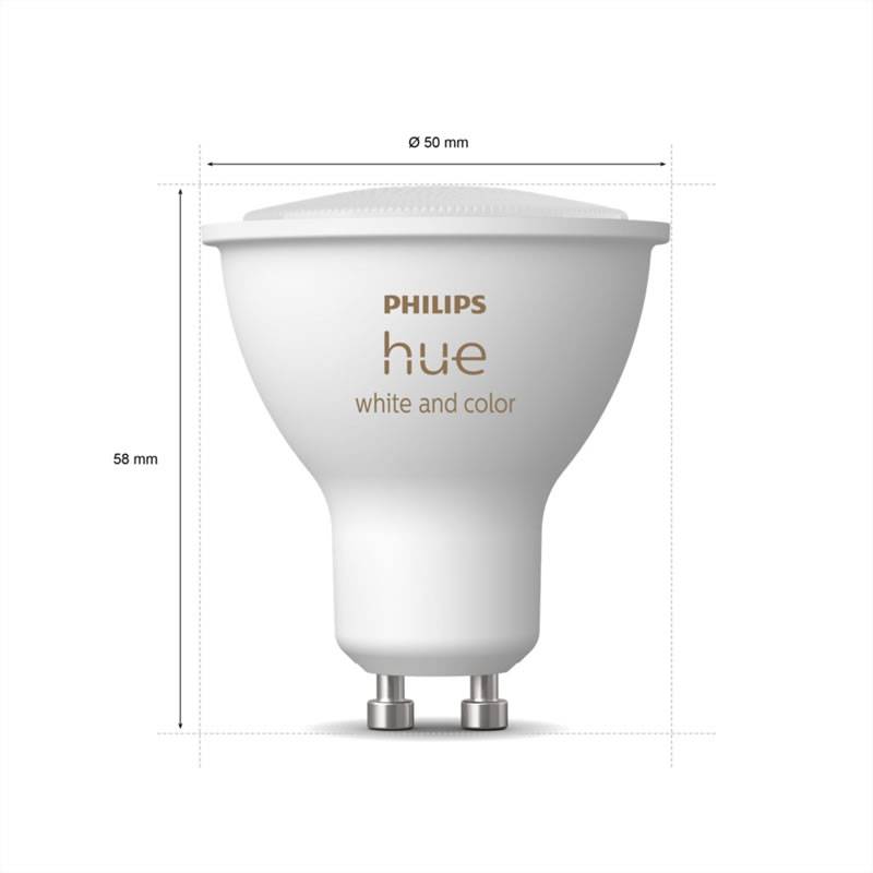 Philips Hue White and Color Ambiance Pack 2 Bombillas LED Inteligentes E27  9W RGB