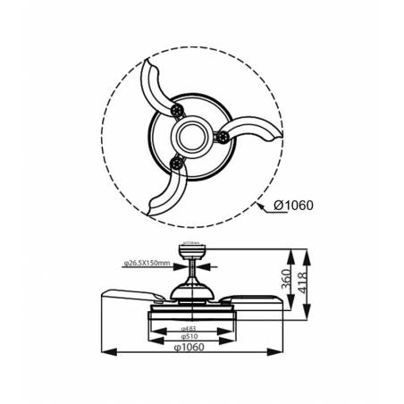 PHILIPS Bliss LED DC Ø51cm ceiling fan