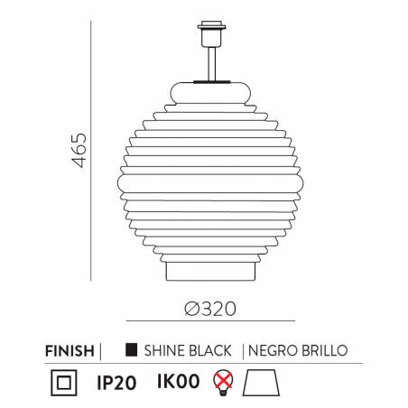 Lámpara de mesa Tarifa E27 cerámica info - ACB